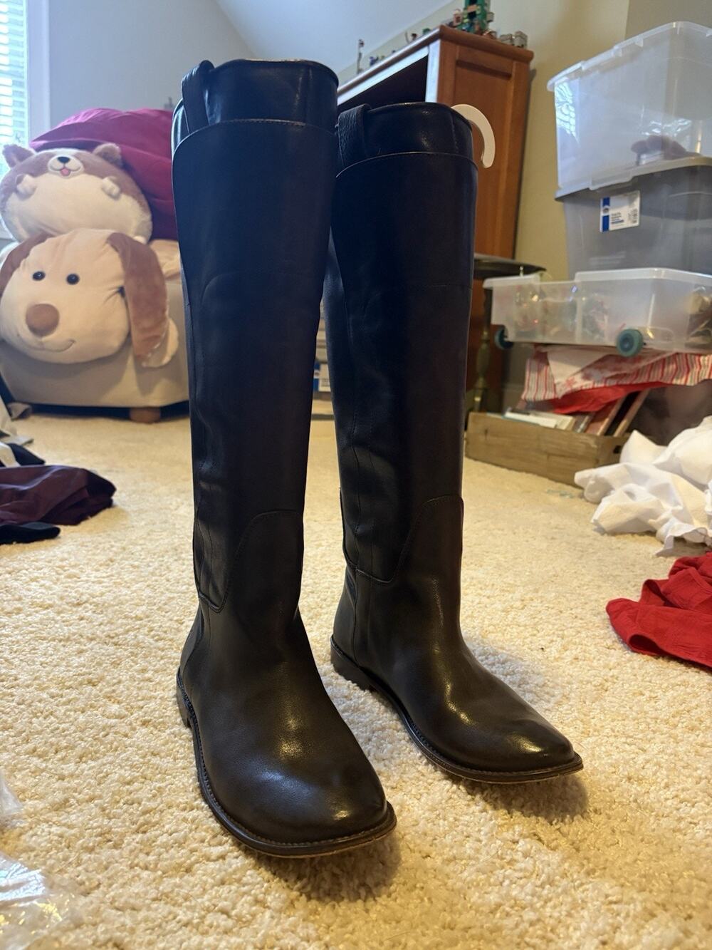 Frye Paige Tall Riding Boots 77535 Women’s 8B Black Leather Made in Mexico